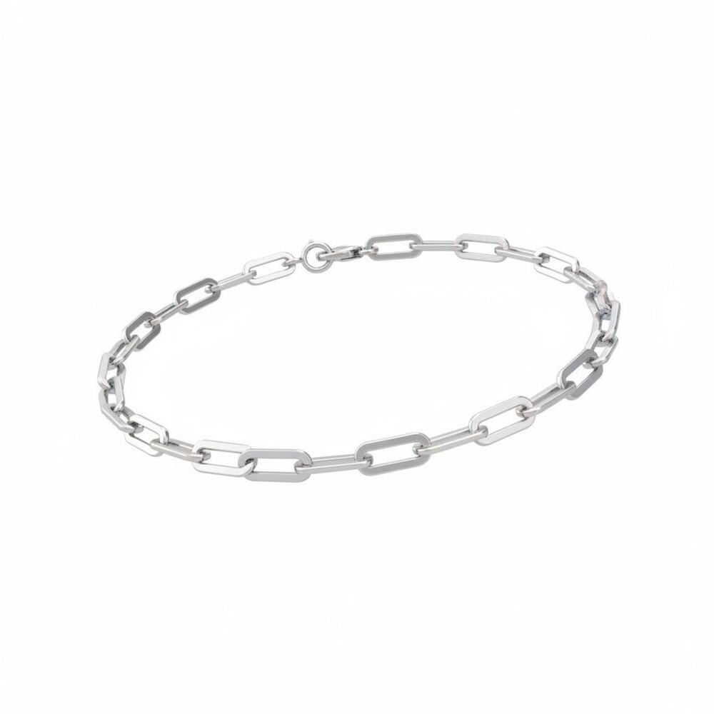 Giani Bernini Sterling Silver Paperclip Link Anklet 10” Italy